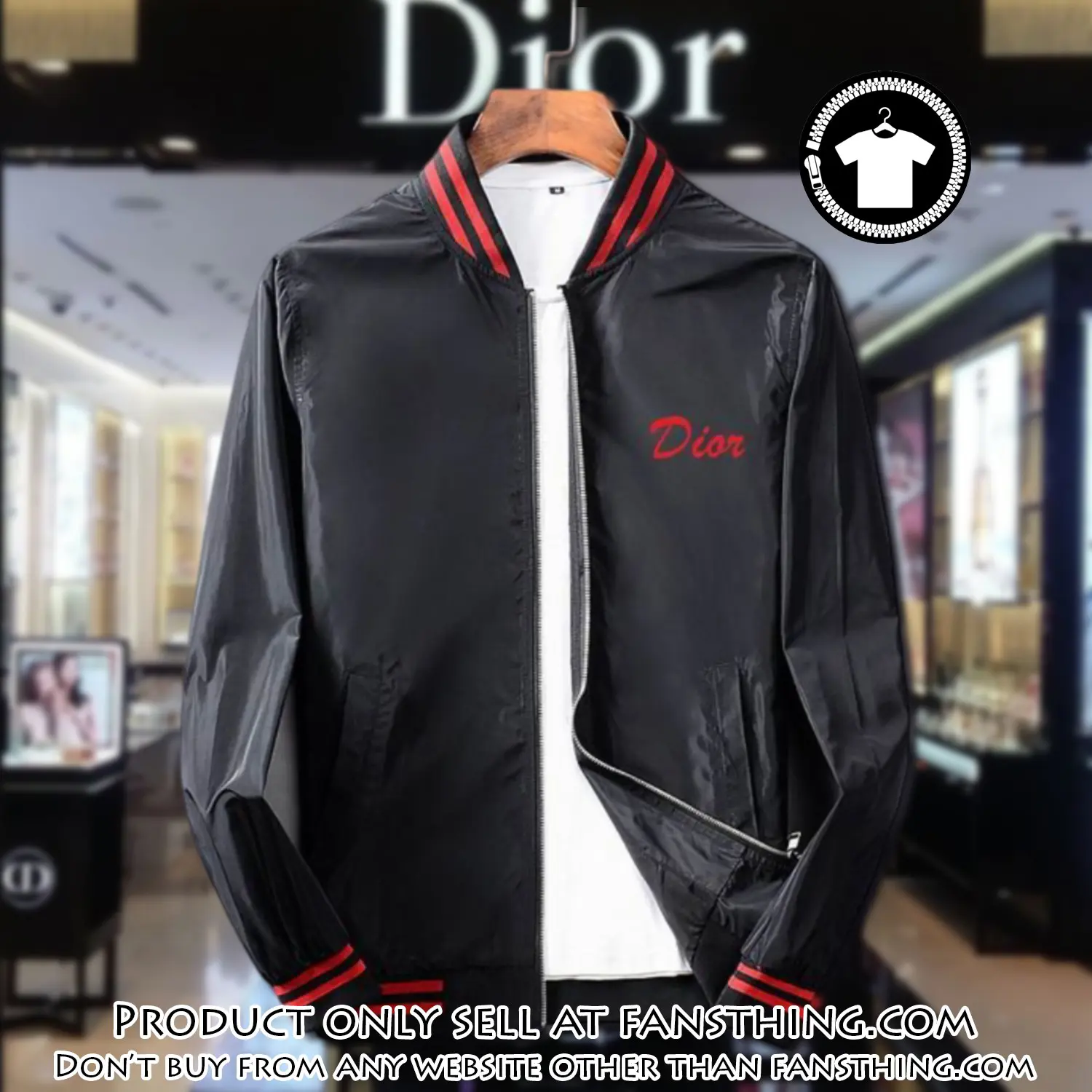Dior luxury brand varsity zipper jacket vst1065 fst0653051